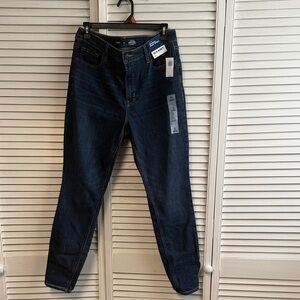 Old Navy Women's High-Rise Rockstar Jeans - Deep Blue size 12 NWT